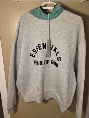 Deadstock FEAR OF GOD ESSENTIALS Nylon Fleece Hoodie NWT